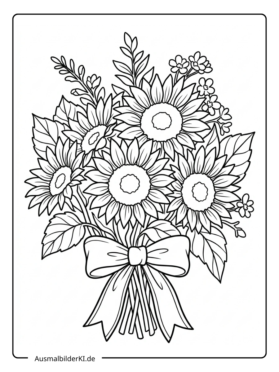 sonnenblume ausmalbild (10)