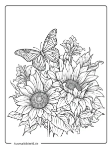 sonnenblume ausmalbild (14)