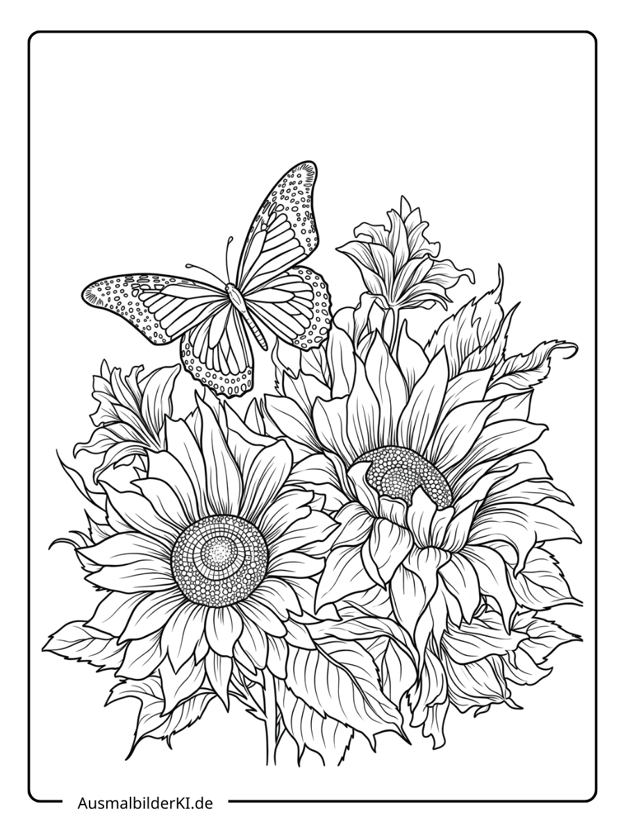 sonnenblume ausmalbild (14)