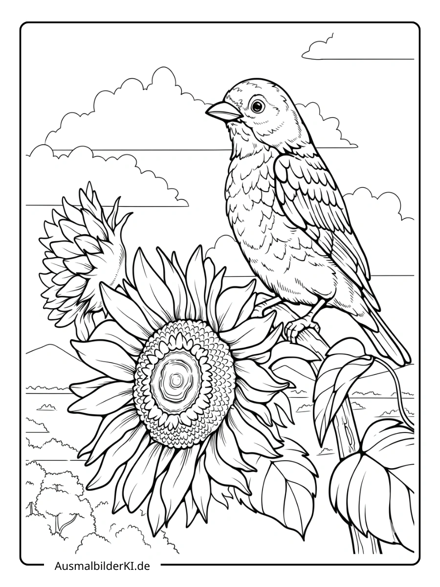 sonnenblume ausmalbild (15)