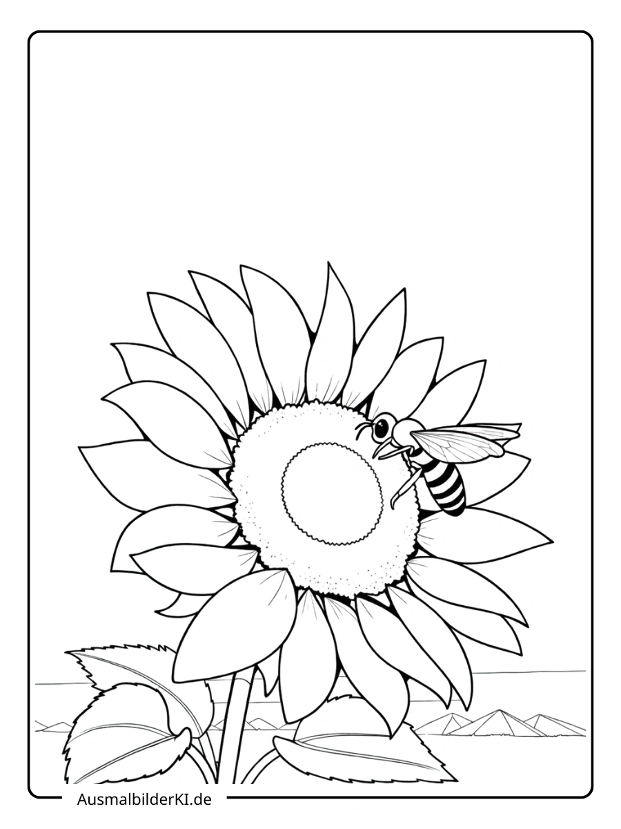 sonnenblume ausmalbild (16)