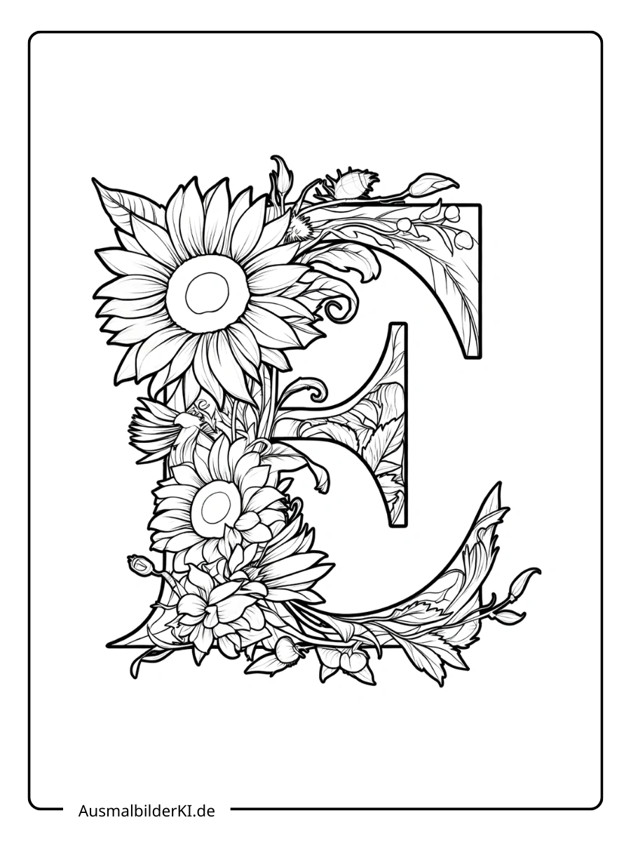 sonnenblume ausmalbild (17)