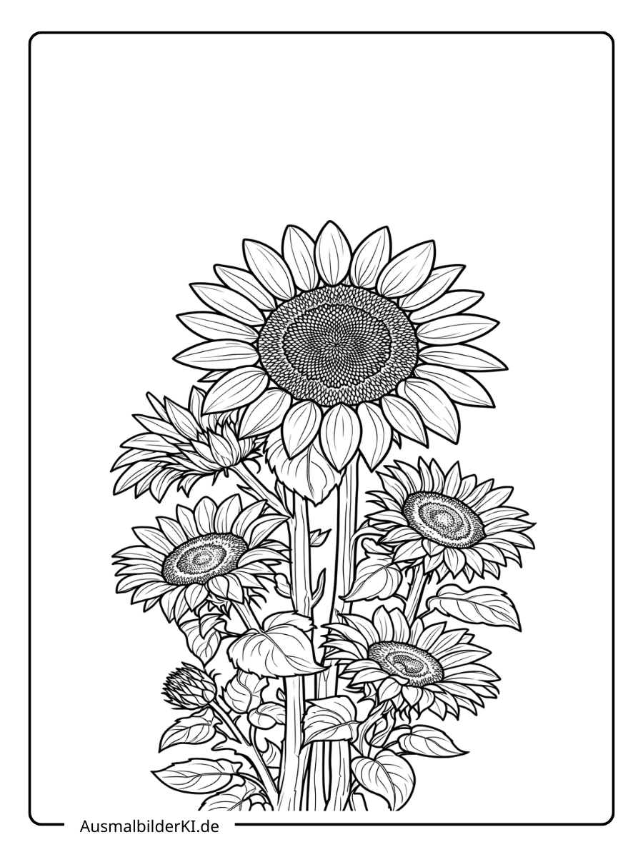 sonnenblume ausmalbild (18)