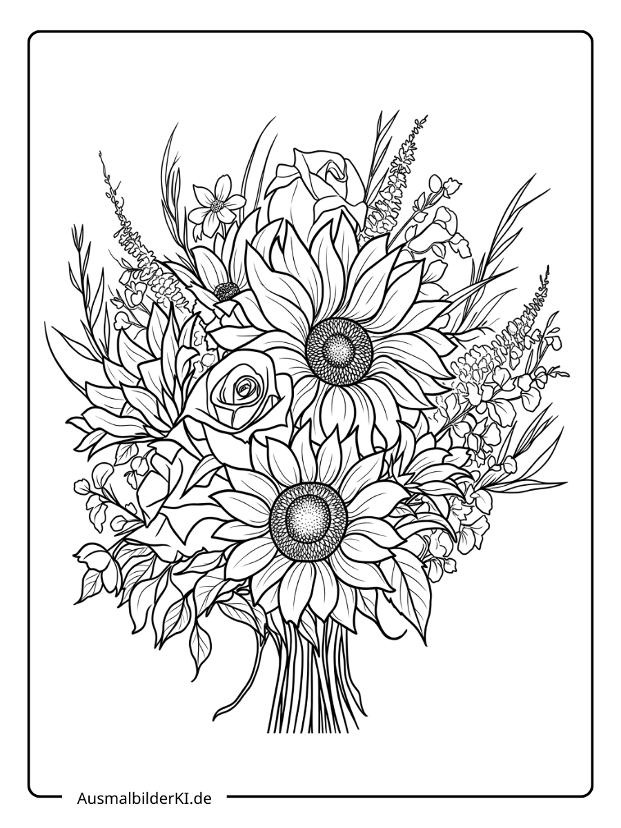 sonnenblume ausmalbild (19)