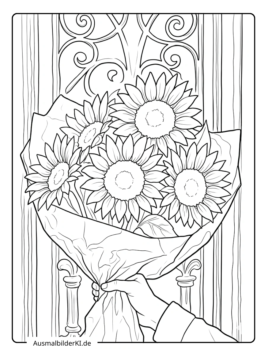 sonnenblume ausmalbild (20)