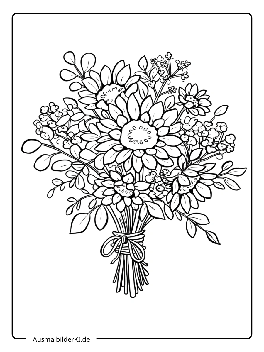 sonnenblume ausmalbild (4)