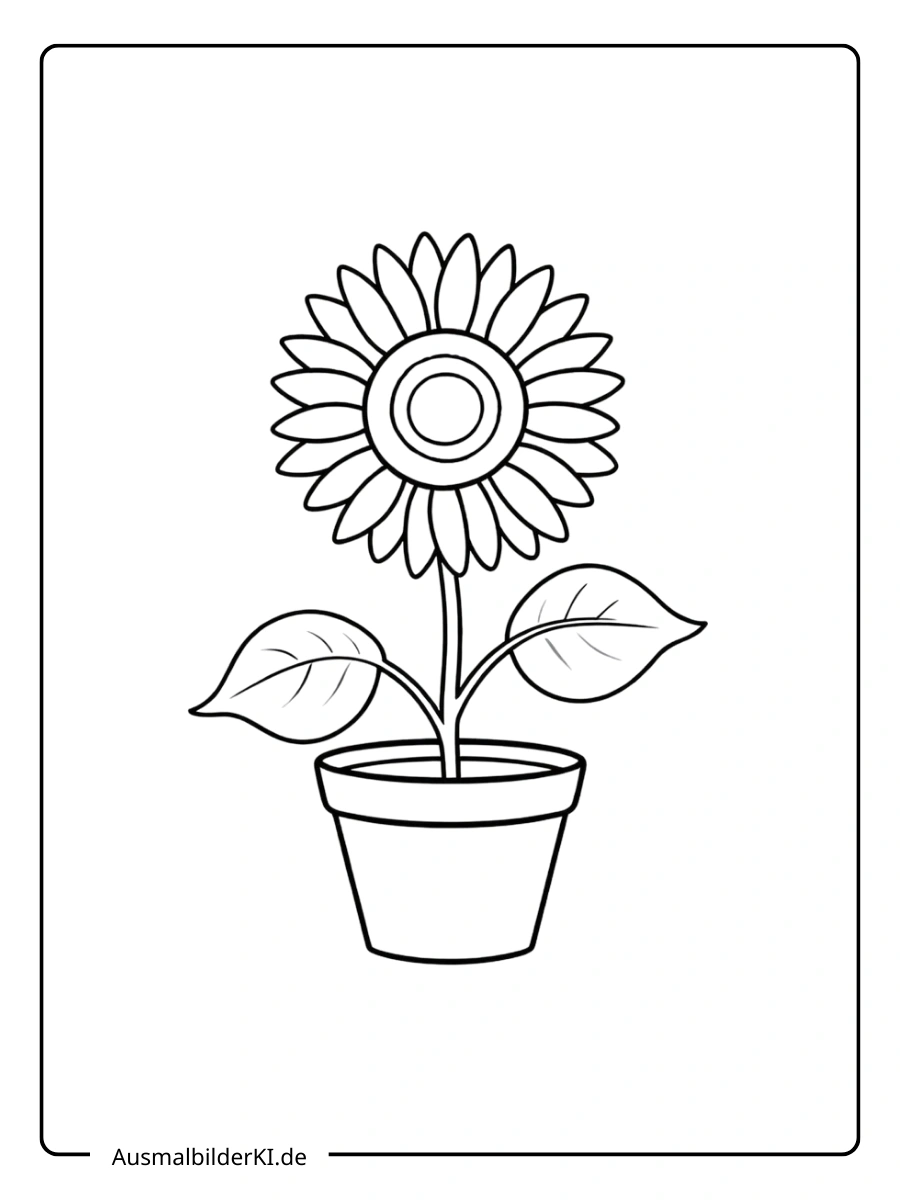 sonnenblume ausmalbild (6)