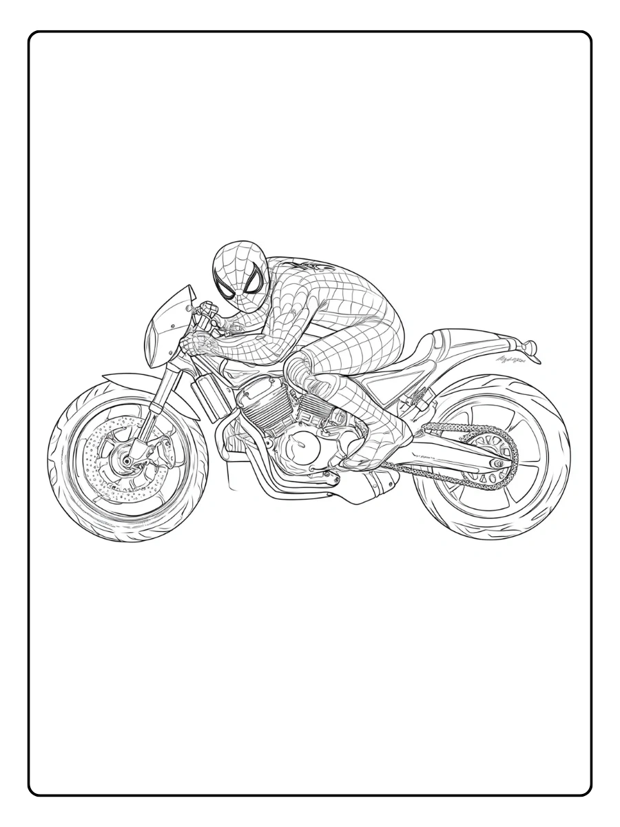 spiderman motorrad ausmalbild (1)