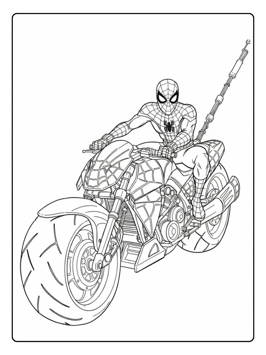 spiderman motorrad ausmalbild (3)