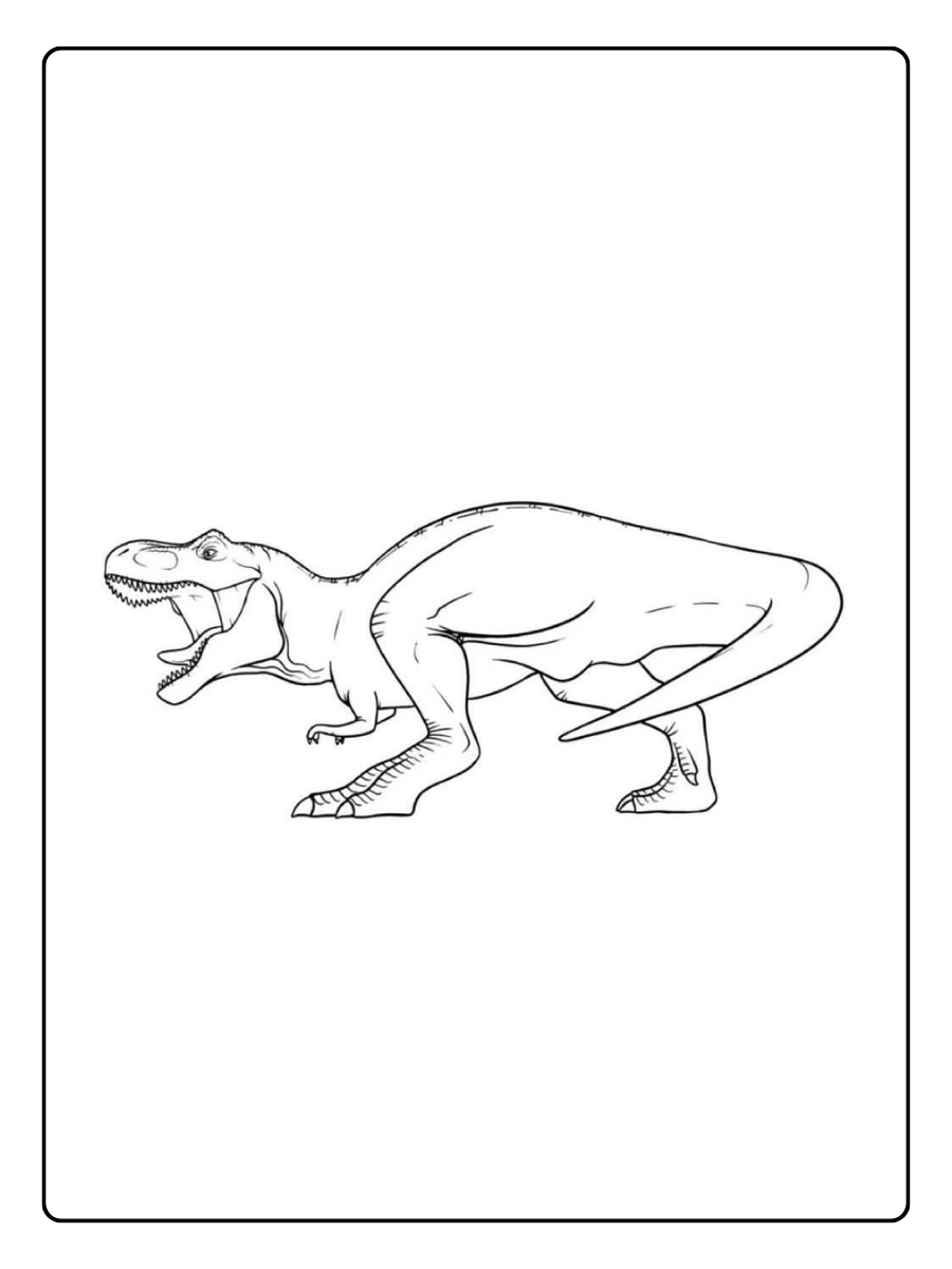 Ein rennender T-Rex als tyrannosaurus rex ausmalbild.