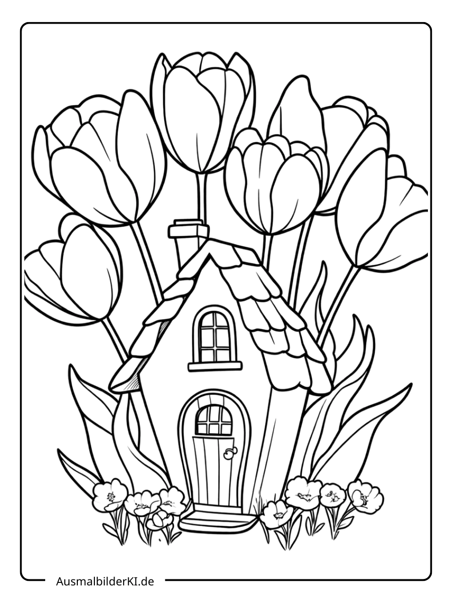 Tulpen Ausmalbilder (10)