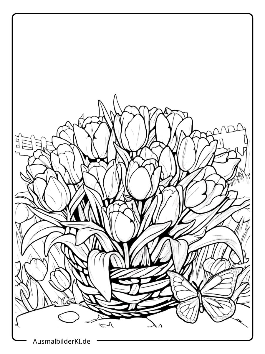 Tulpen Ausmalbilder (14)