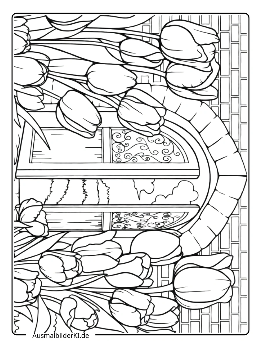 Tulpen Ausmalbilder (15)