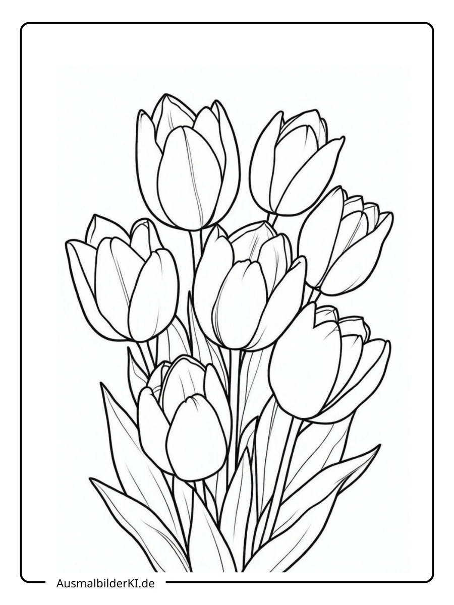 Tulpen Ausmalbilder (16)