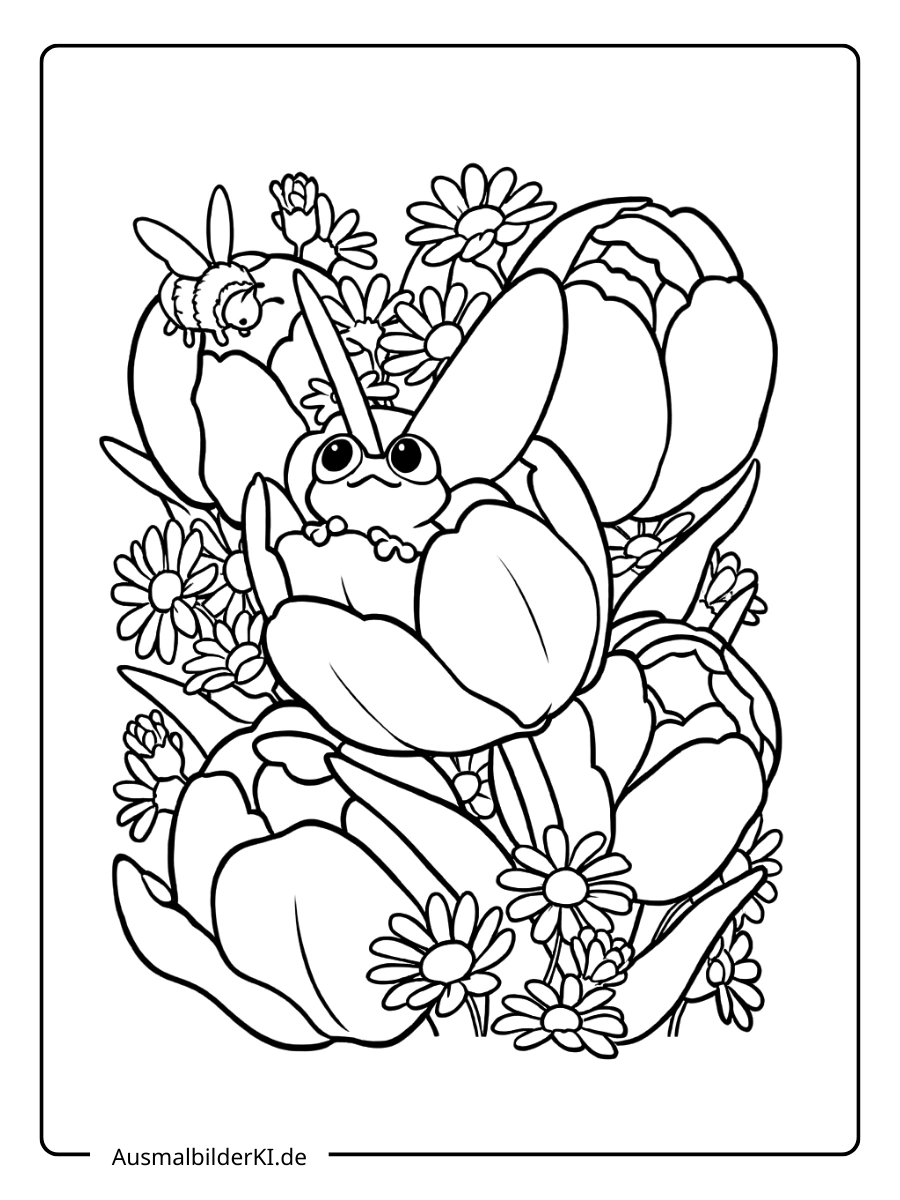 Tulpen Ausmalbilder (18)