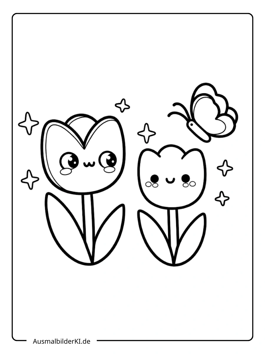 Tulpen Ausmalbilder (19)