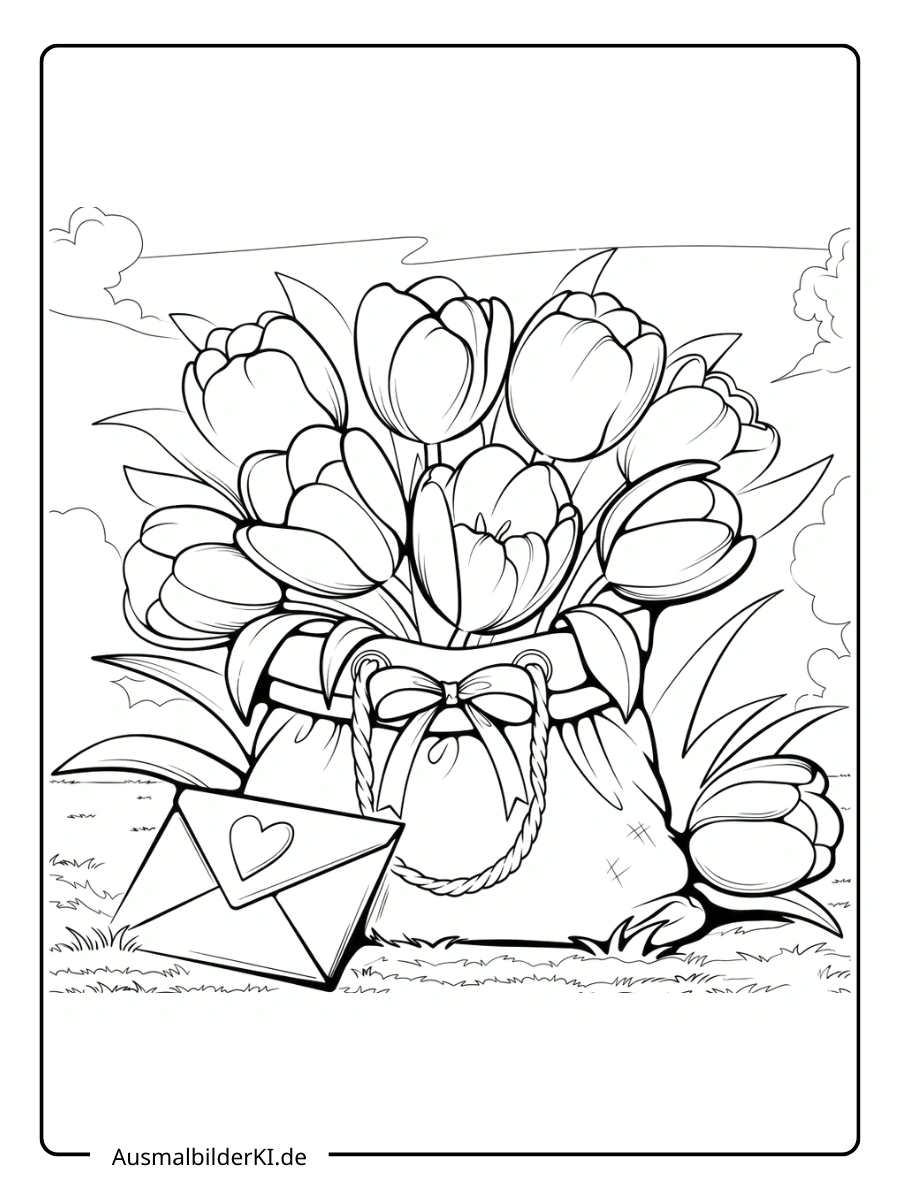 Tulpen Ausmalbilder (21)