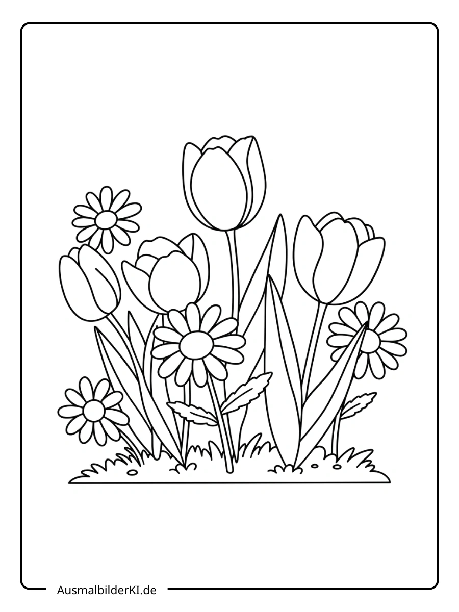 Tulpen Ausmalbilder (22)