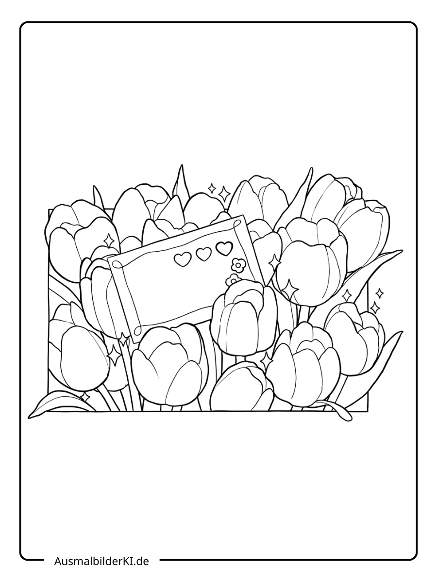 Tulpen Ausmalbilder (23)