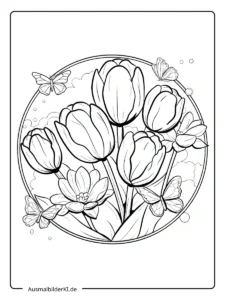Tulpen Ausmalbilder (24)
