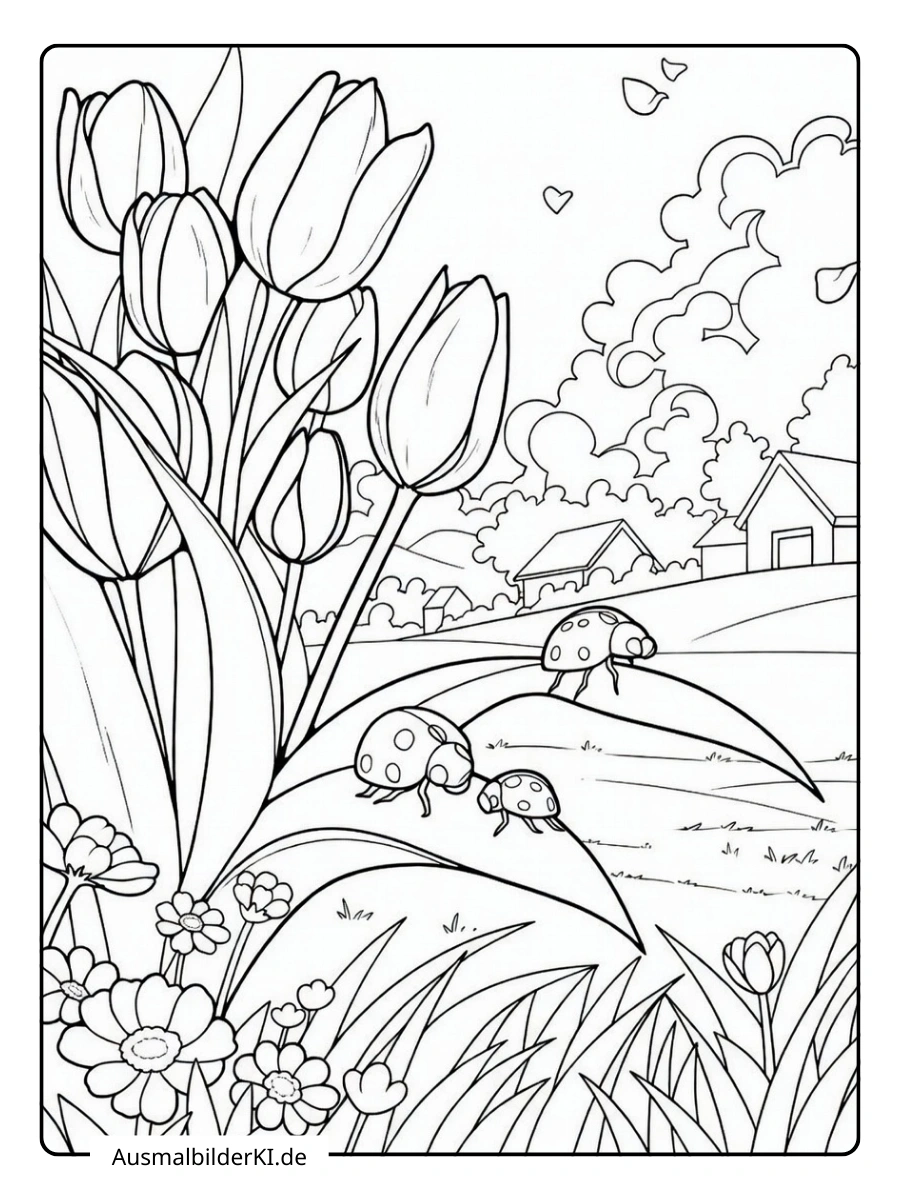 Tulpen Ausmalbilder (4)
