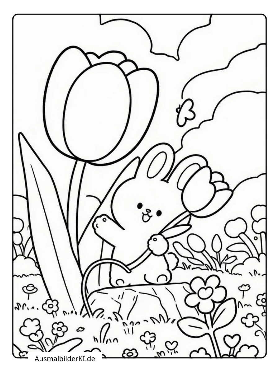 Tulpen Ausmalbilder (6)