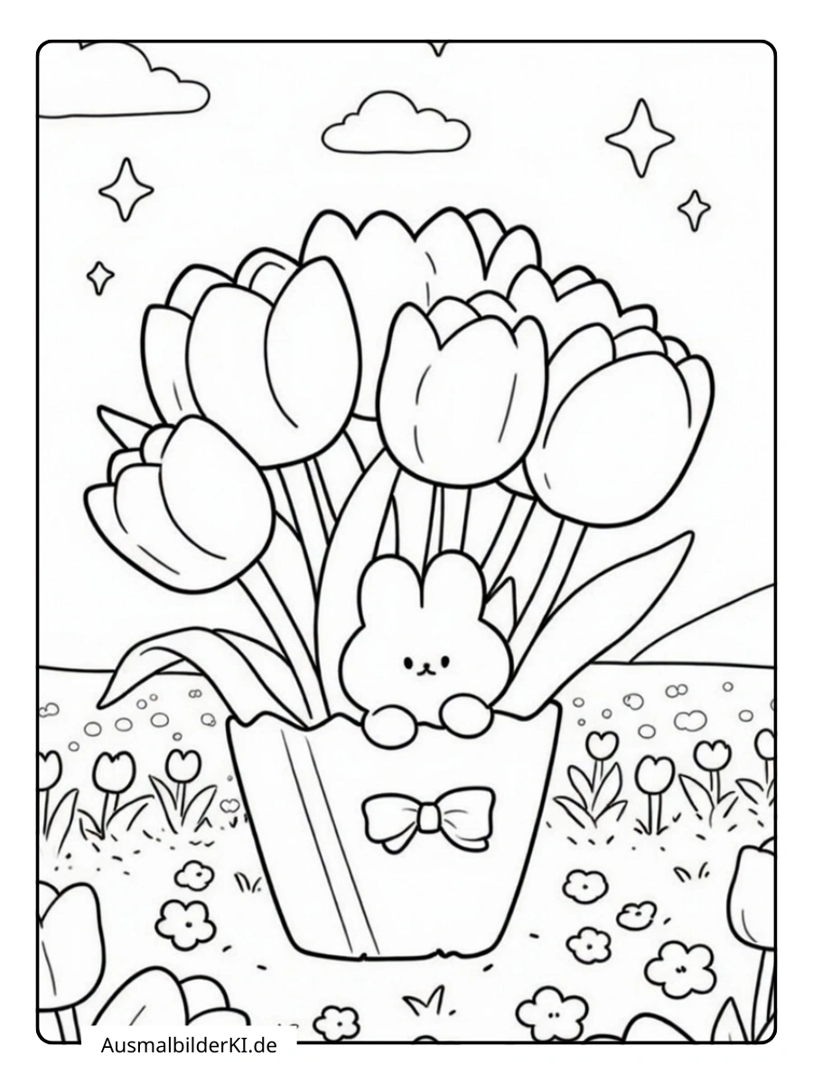 Tulpen Ausmalbilder (7)
