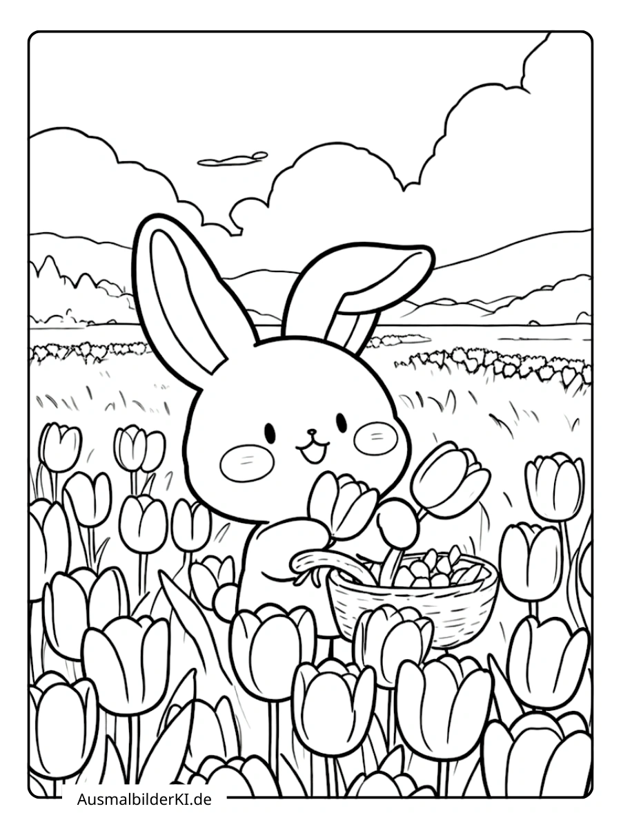 Tulpen Ausmalbilder (8)