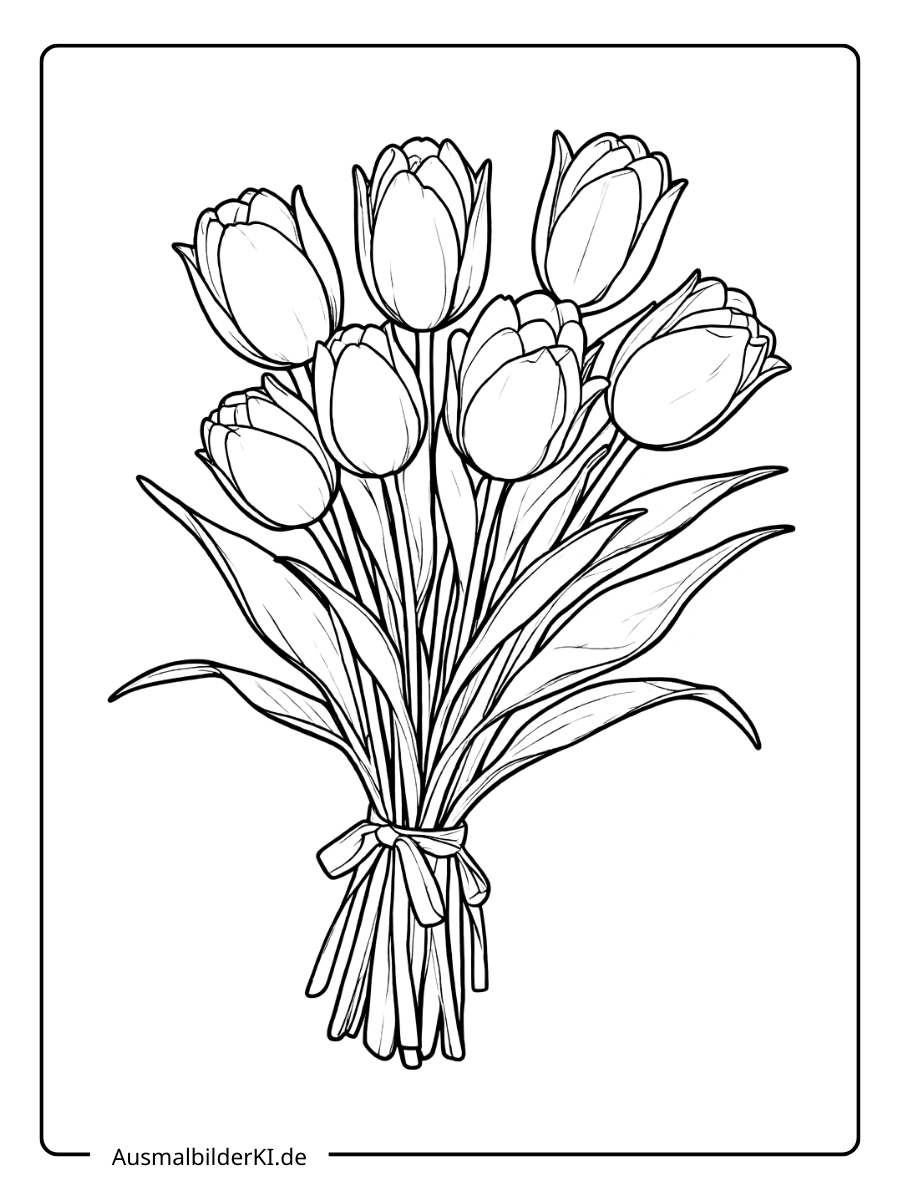 Tulpen Ausmalbilder (9)