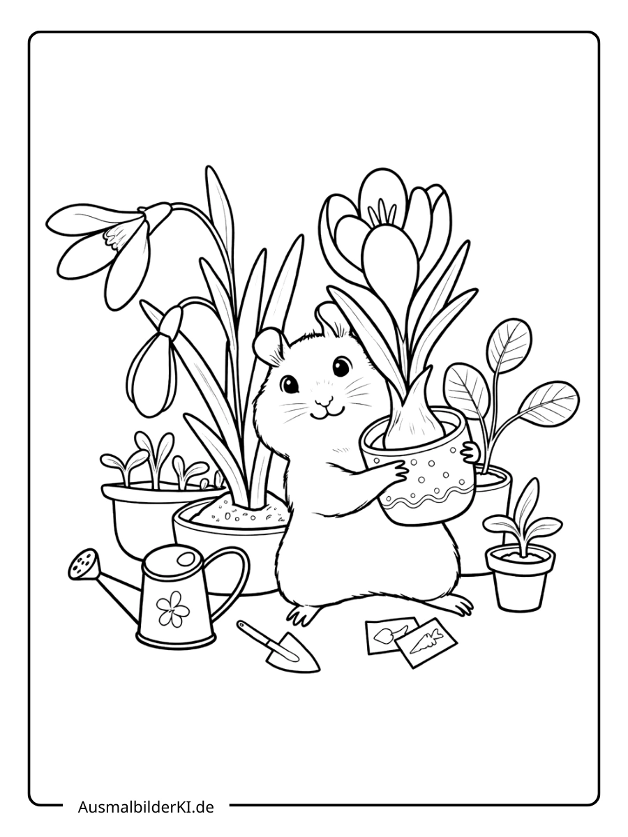 ausmalbild frühling tiere