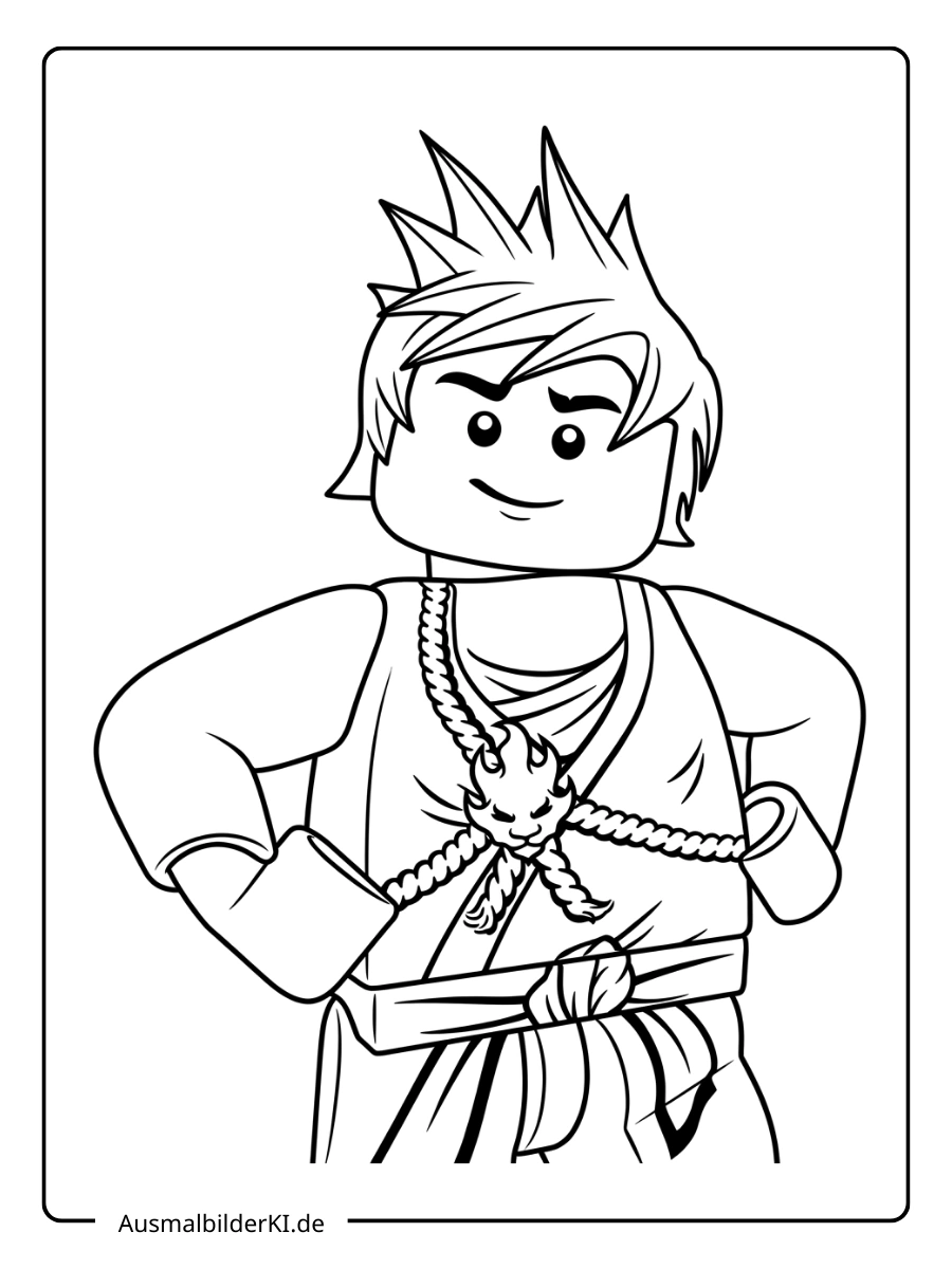 ausmalbild ninjago kai
