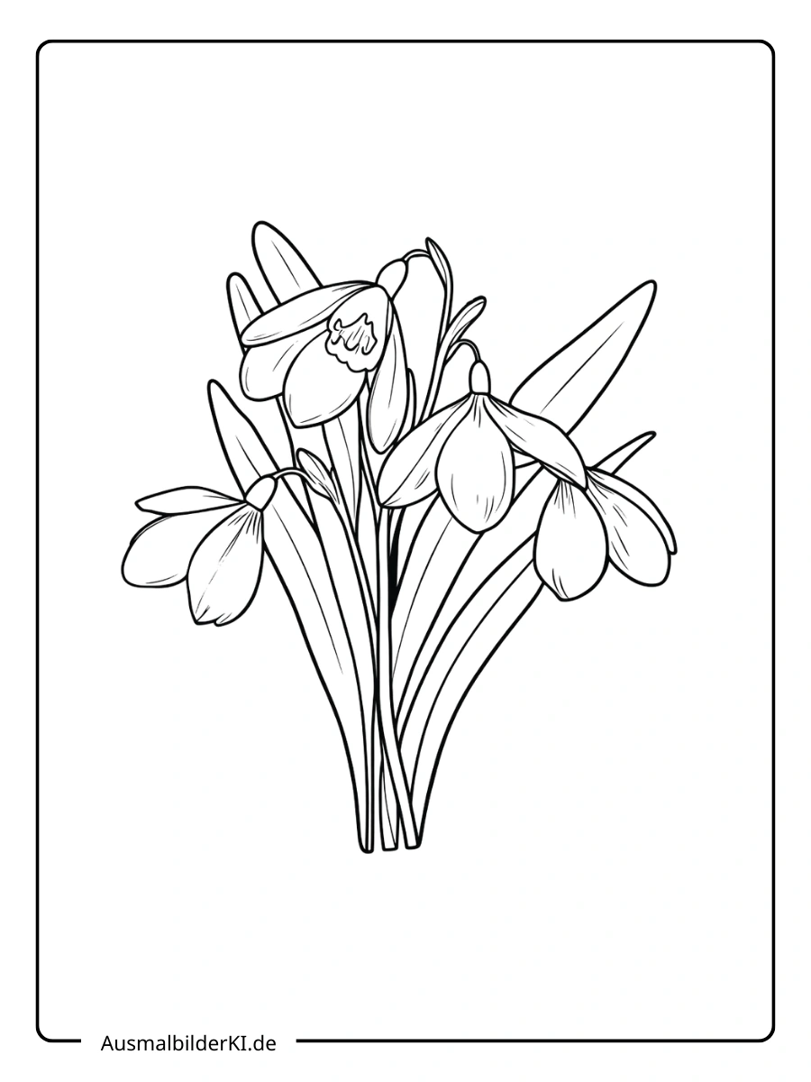 ausmalbild schneeglöckchen (2)