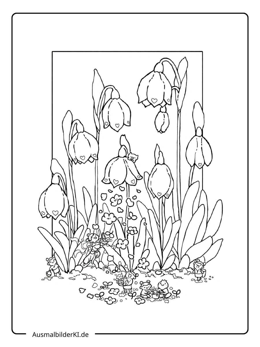 ausmalbild schneeglöckchen (3)