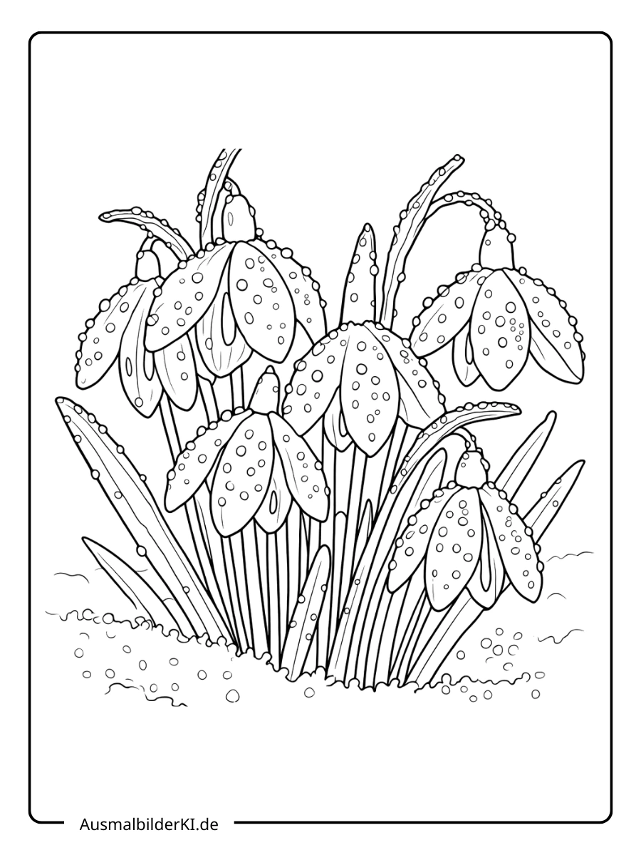 ausmalbild schneeglöckchen