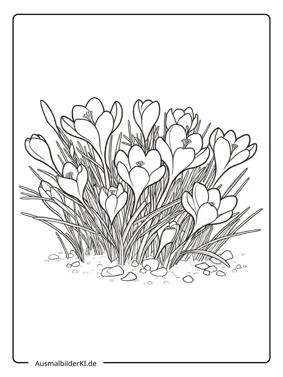 blumen ausmalbilder frühling